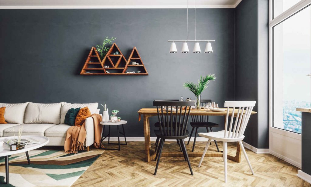 Style scandinave Living And Dining Room